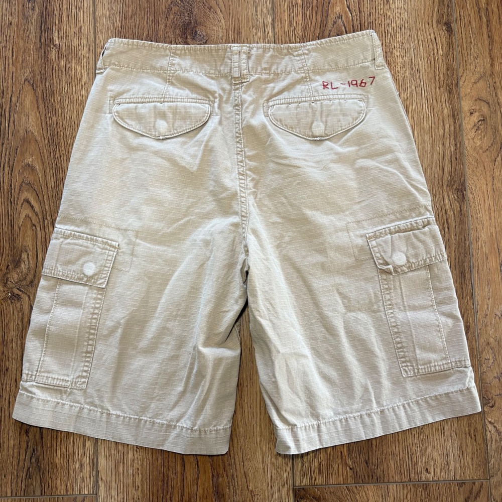 Polo Ralph Lauren Youth Tan Ripstop Cargo Shorts RL-1967 Size 14 Boys Khaki